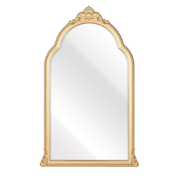 Boyle 20.75 in. W x 33.75 in. H Wood Gold Wall Mirror HD-231025511 ...