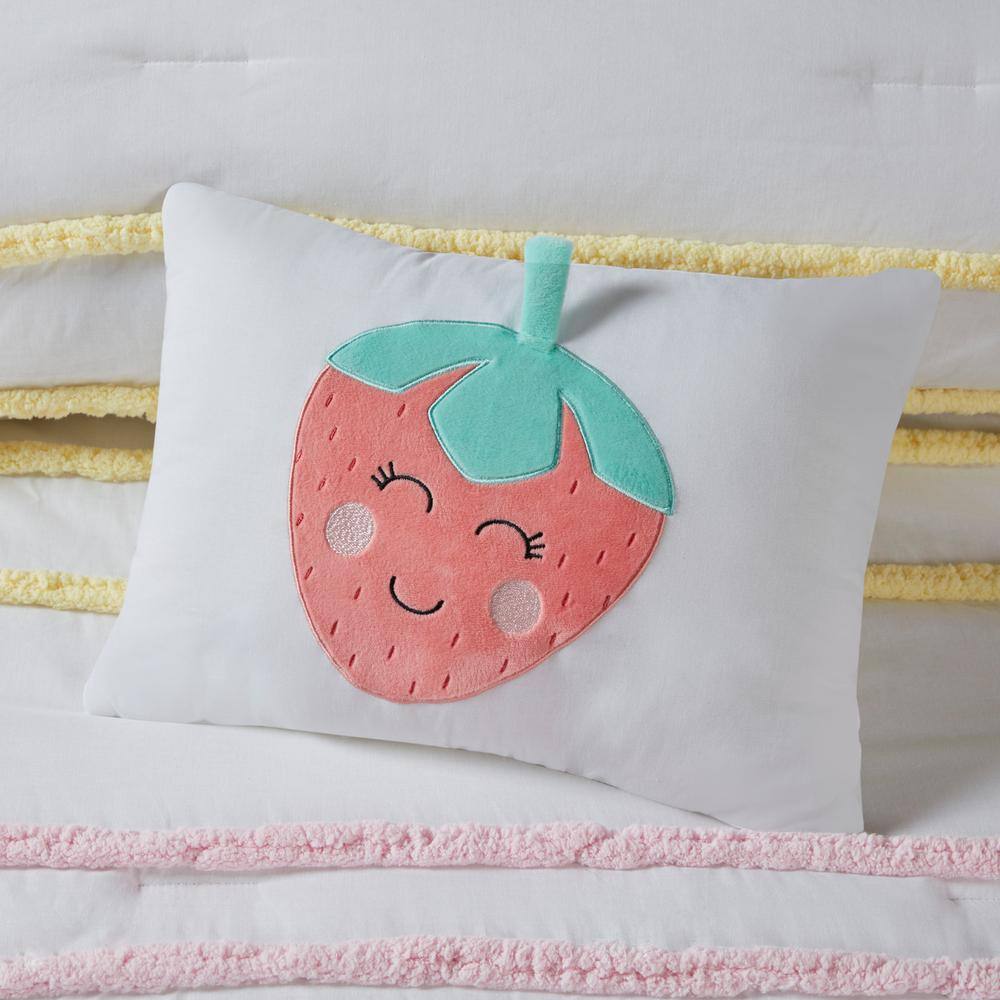 Full Pink Cotton Down Alternative Reversible Comforter Set