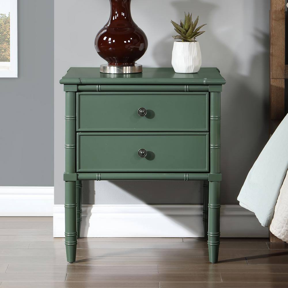 Ellison Vintage Green 2-drawer 23 in. W Nightstand 826-10-32 - The