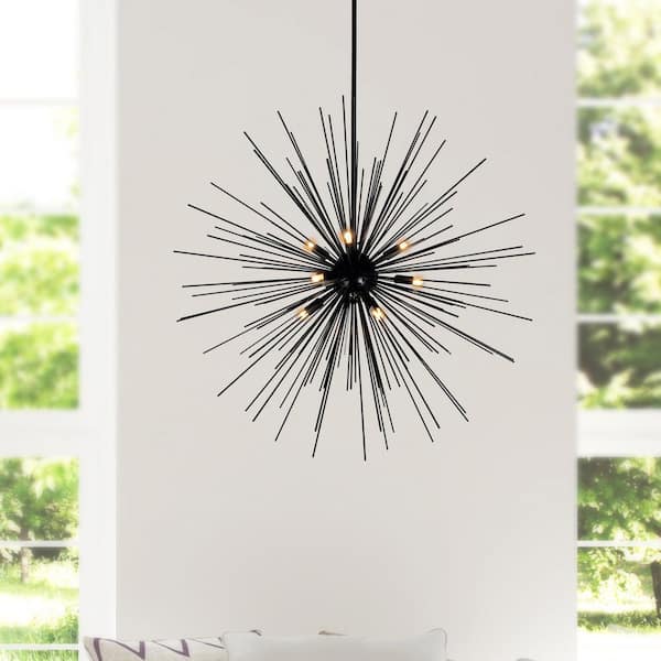 Savannah 9 Light Chandelier With Black Finish