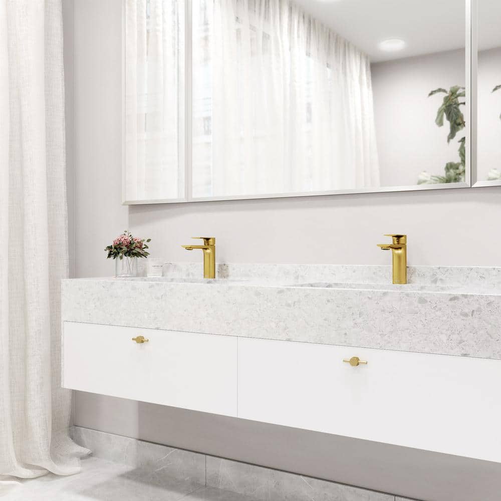 Davidson Sleek 6.5" Single Hole Brushed Nickel Bathroom Faucet