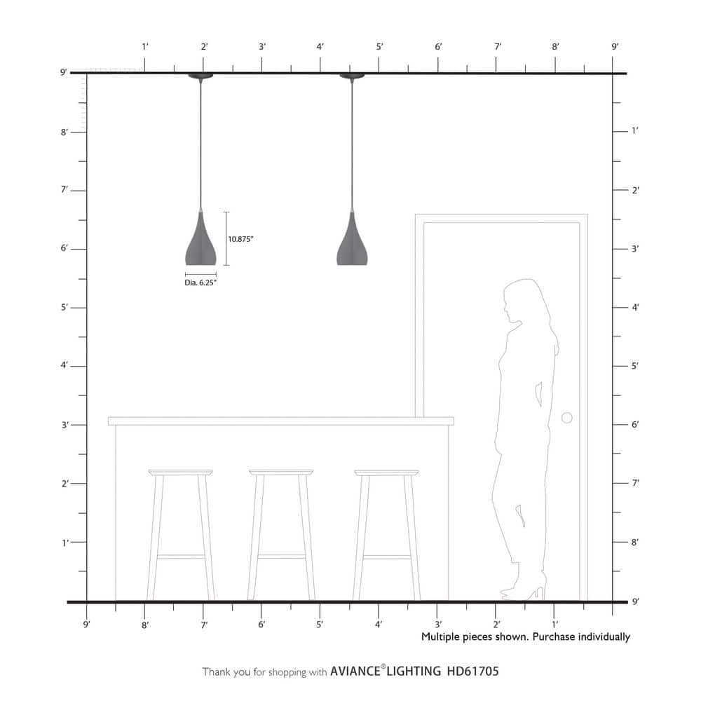 Elegant Spades Steel Pendant Light in Various Finishes