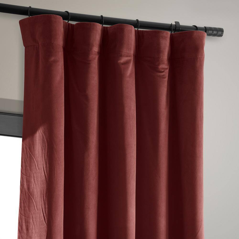 Burgundy Velvet Blackout Window Panel 50" x 108"
