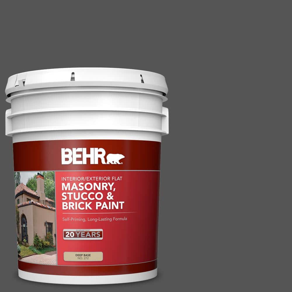 5 gal. #PPU25-01 Carbon Copy Flat Masonry, Stucco and Brick Interior/Exteri