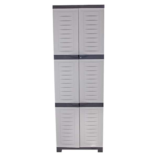 Sunnydaze Lockable Storage 23.25 in. W x 72 in. H x 13.75 in. D