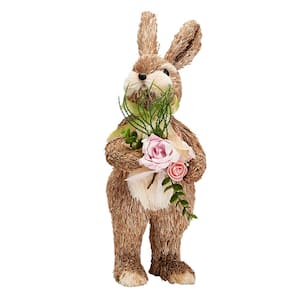 12 in. Standing Bunny with Bouquet