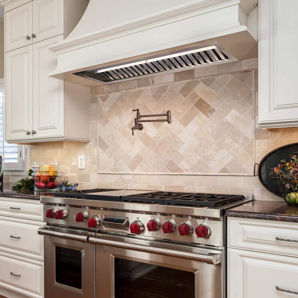 36 Inch Stainless Steel Insert Range Hood with LED Lights