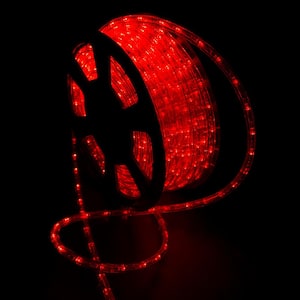 Outdoor 100 ft. 110-Volt Plug-In Red Color Changing Light LED Rope Light