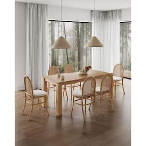 Rockaway and Paragon 7-Piece Nature Solid Wood Top Dining Room Set Seats 6