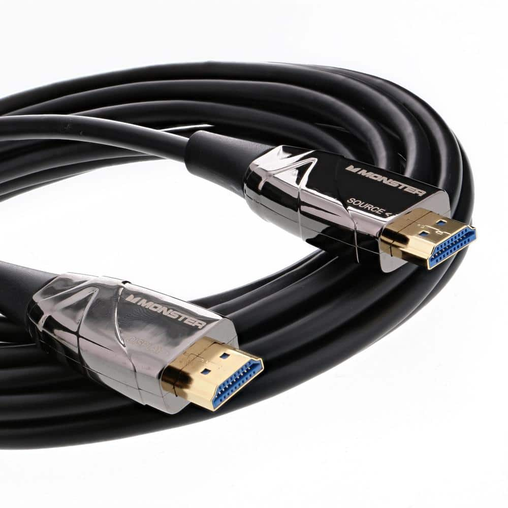 GE 15 ft. 8K HDMI 2.1 Cable with Ethernet and Gold Plated Connectors in  Grey 66832 - The Home Depot