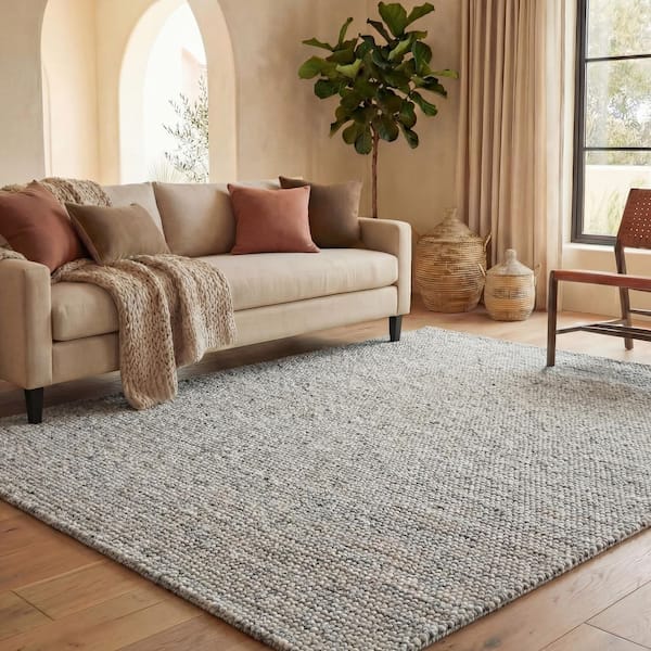 Natura Light Gray/Ivory Doormat 3 ft. x 5 ft. Gradient Area Rug