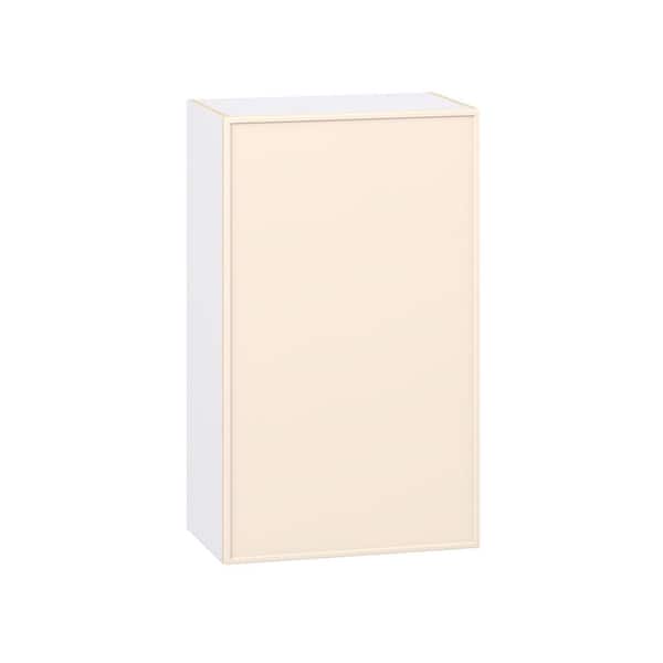 J COLLECTION Fairview 24 in. W x 14 in. D x 40 in. H Slim Shaker Assembled Wall Kitchen Cabinet in Washed Linen