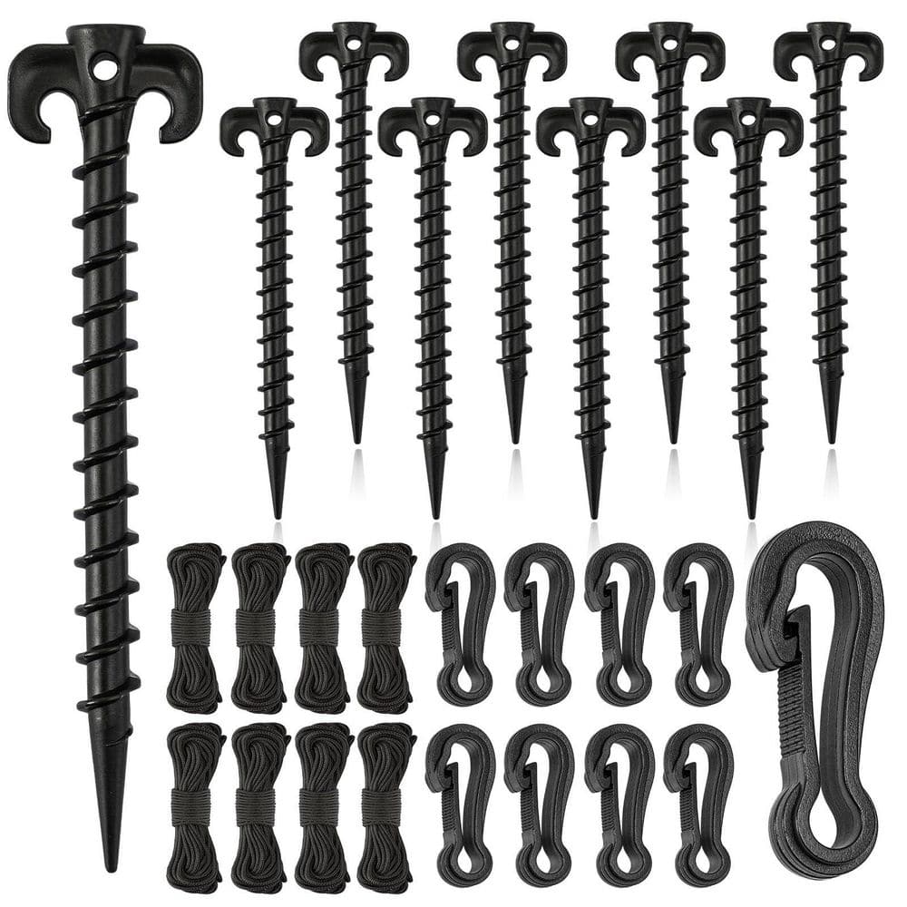 Plastic Inflatable Stakes Set with Tent Stakes Ropes and Hooks for Garden Stake, Outdoor Hallows Holiday Decor (27-Pack) price history on PriceWatchPro