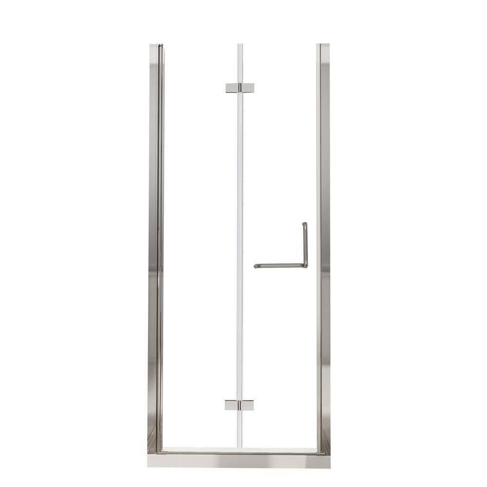 34 to 35-1/2 in. W x 72 in. H Bi-Fold Frameless Shower Door in Black with Clear Glass and Dual Handles price history on PriceWatchPro