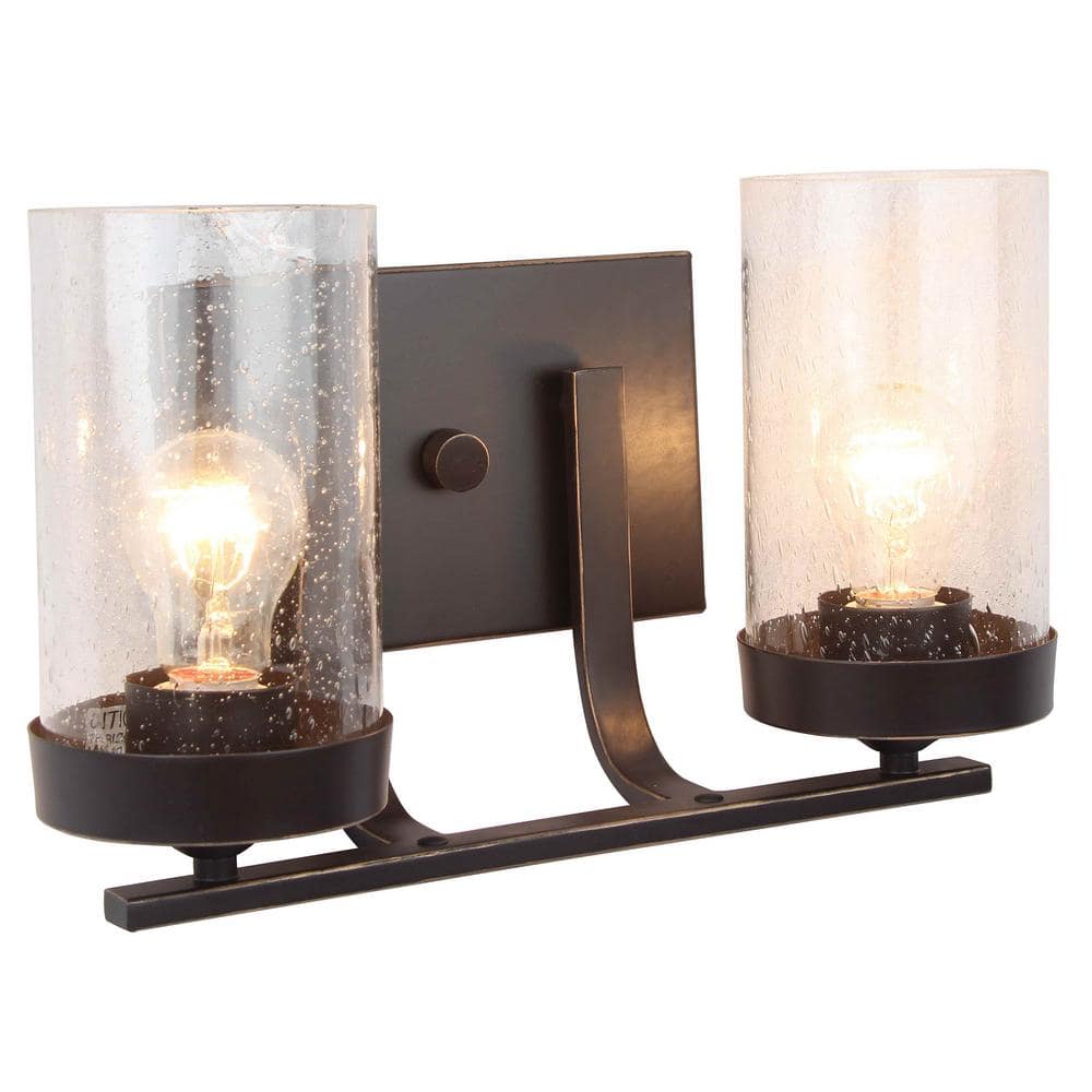 Shyra 2-Light Imperial Dark Brown Vanity Lighting