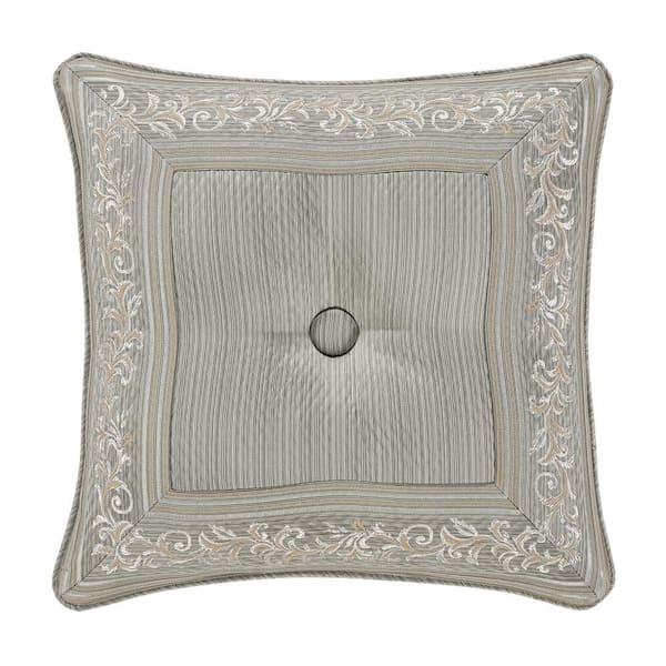 Unbranded Medellin Sage Polyester Damask 18 in. Square Decorative Throw Pillow 18 in. L x 18 in. W