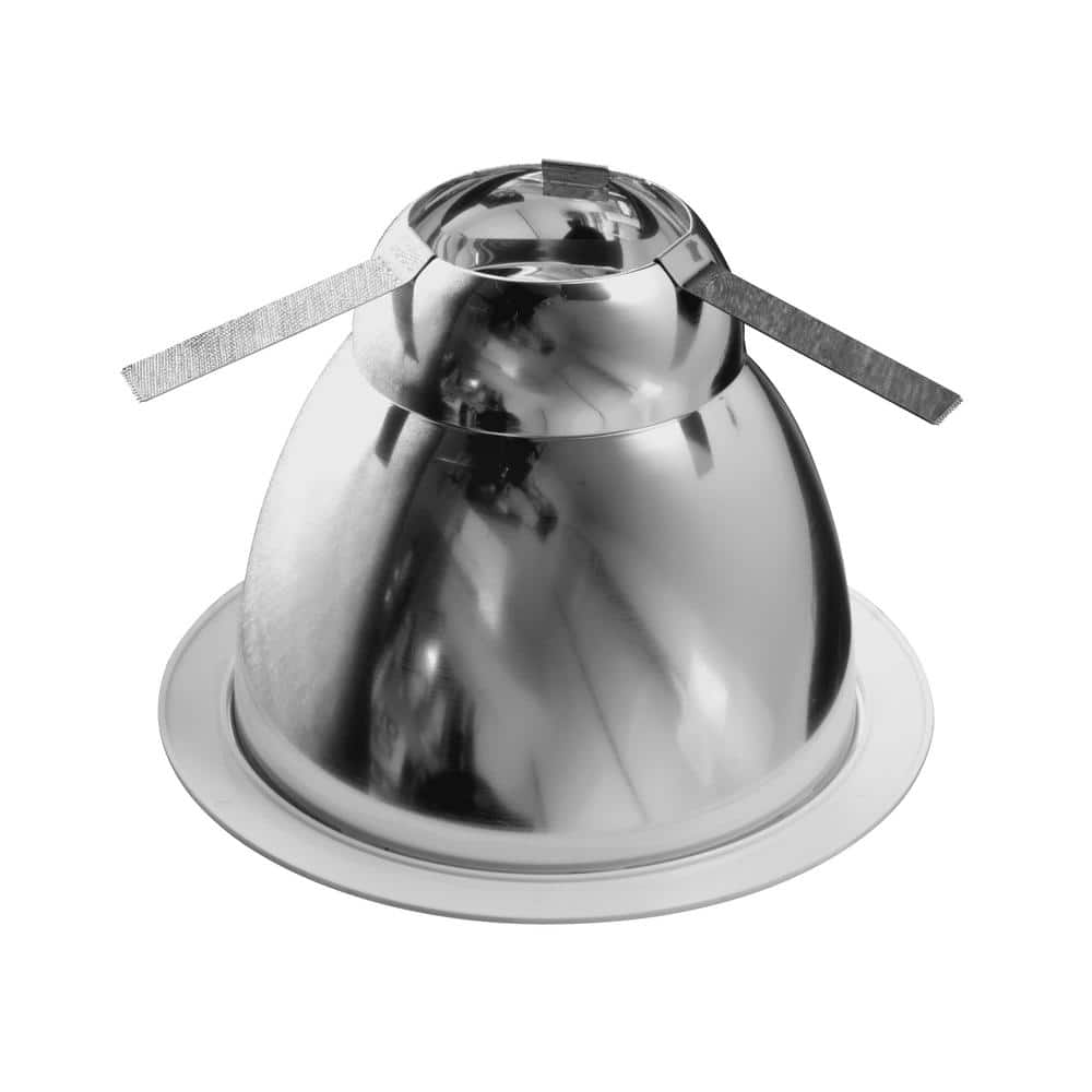 6'' White and Chrome Reflector Recessed Trim