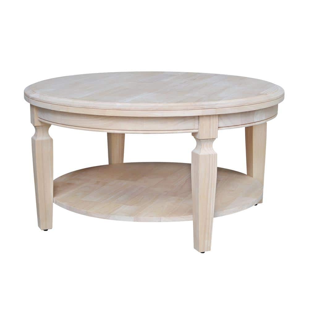 Vista 42" Round Natural Wood Coffee Table