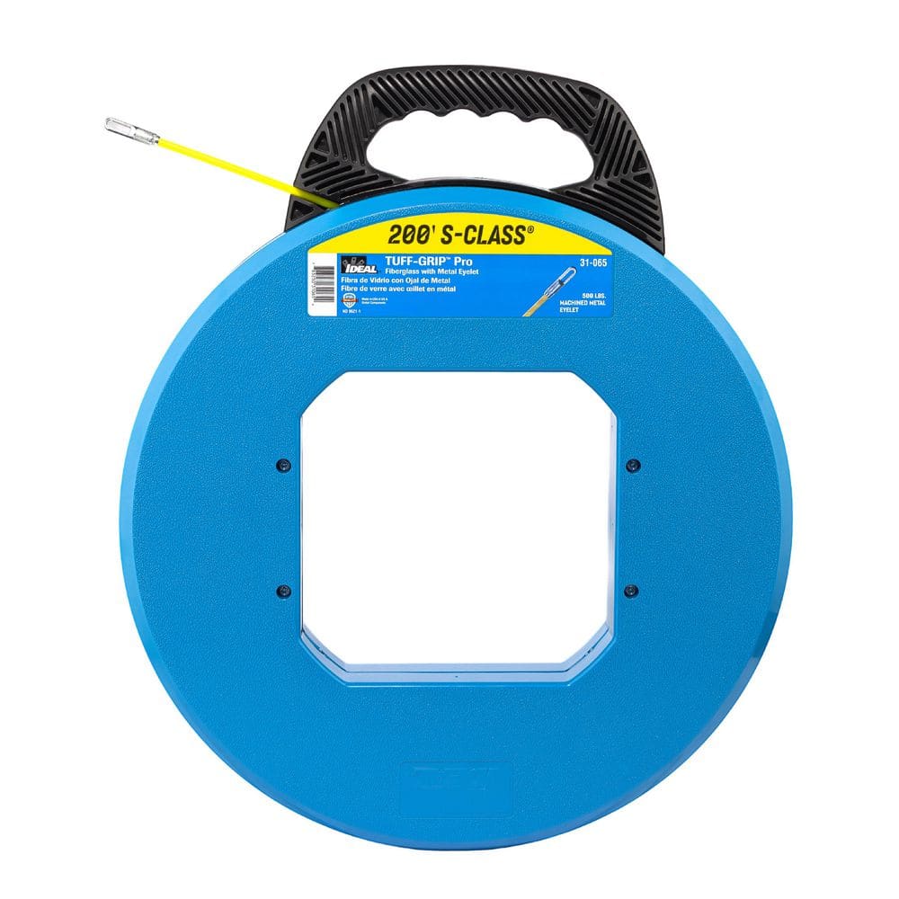 IDEAL Tuff-Grip Pro 200 ft. x 3/16 in. S-Class Fish Tape with Eyelet 31 ...