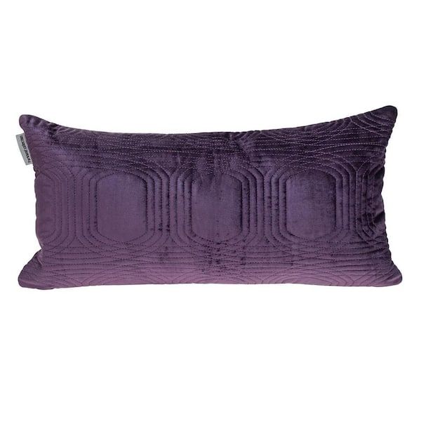 Iphis Transitional Quilted Purple Throw Pillow