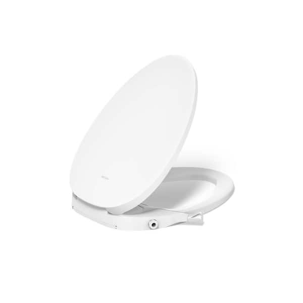 Purewash M300 Non-Electric Bidet Seat for Elongated Toilets in White with Chrome Handles