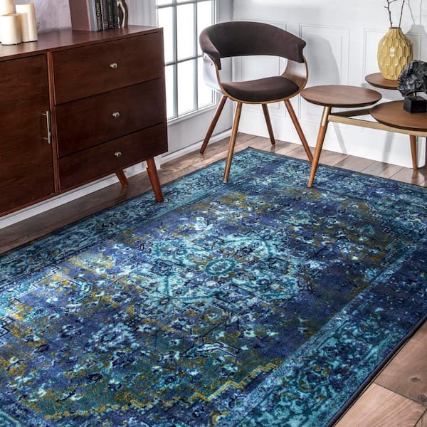 Reiko Vintage Persian Blue 8 ft. Round Rug