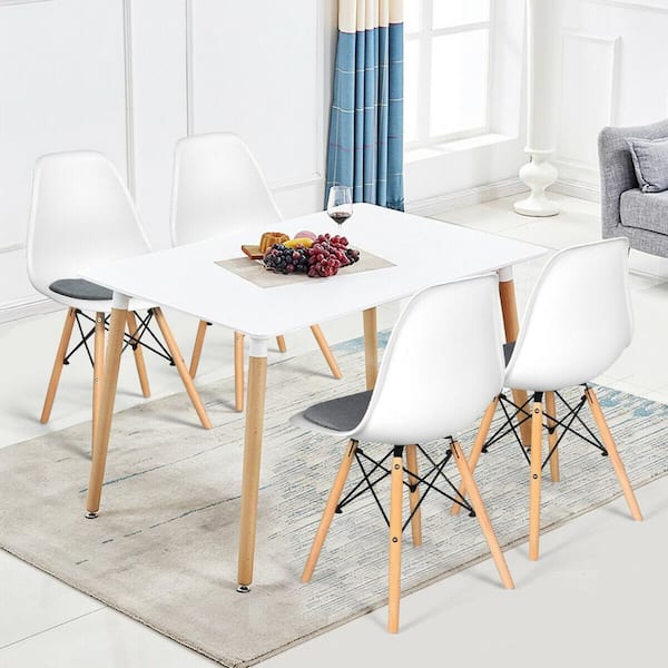 white kitchen chairs with cushions