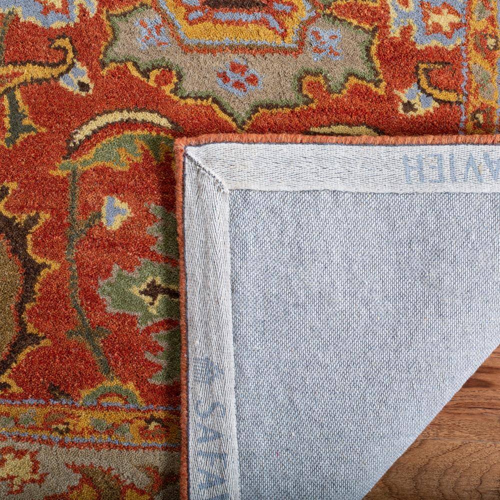 Hand-Tufted Rust and Beige Wool Area Rug, 4' x 6'