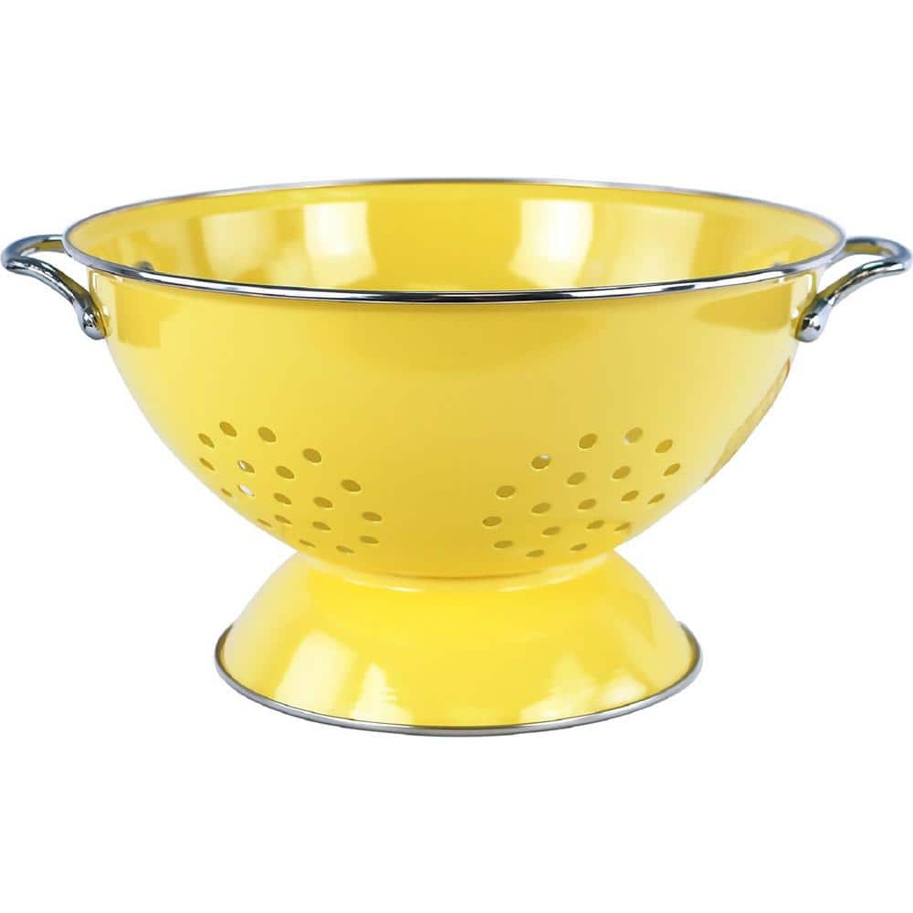 5 qt. Metal Powder Coated Enameled Will Never Flake or Discolor Colander in