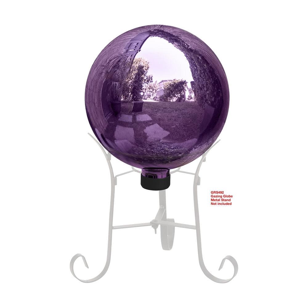 10" Electric Purple Blown Glass Gazing Globe