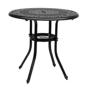 32 in. x 32 in. x 29 in. Outdoor Cast Aluminum Round Dining Table