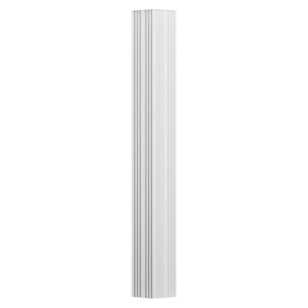 AFCO 8 ft. x 3 in. Endura-Aluminum Column,Square Shaft (Load-Bearing), Non-Tapered, Fluted, Primed