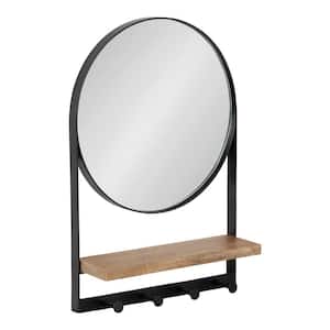 Chadwin 14.12 in. W x 20.50 in. H Natural Round Modern Framed Decorative Wall Mirror
