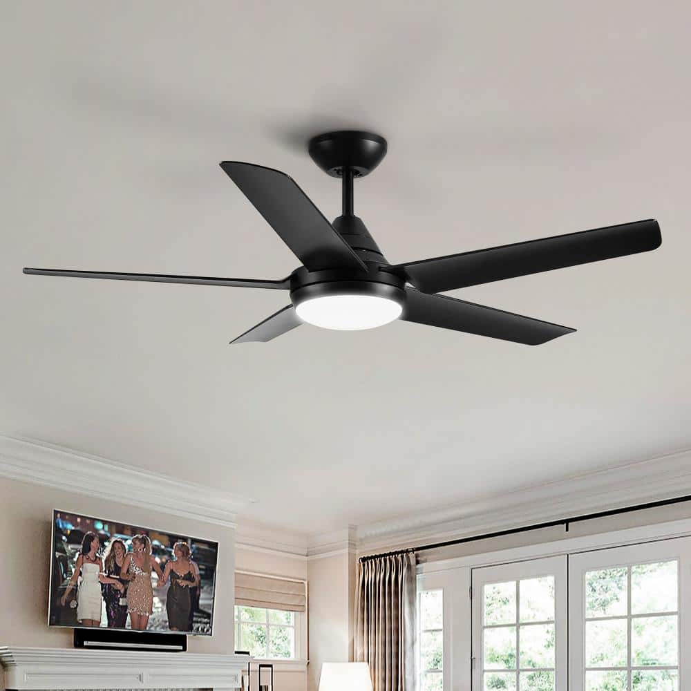 48 in. Black Reversible Quiet DC Motor Downrod Mount Standard Fan with Remote Control Dimmable 6 Wind Speed price history on PriceWatchPro