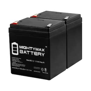 12V 5AH Battery for Liftmaster 485LM Evercharge Back-Up - 2 Pack