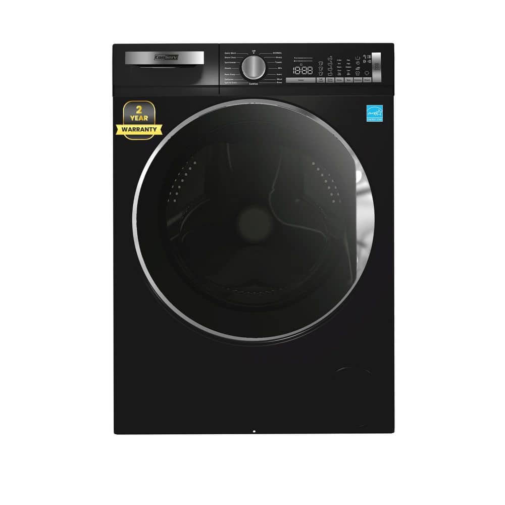2.2 cu. ft. 120-Volt Sani Front Load Washer 1400 RPM With 15 Built-in Cycles LED Display in Matte Black