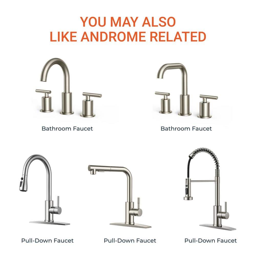 High Arc Brushed Nickel Pull-Out Kitchen Faucet with Single Handle