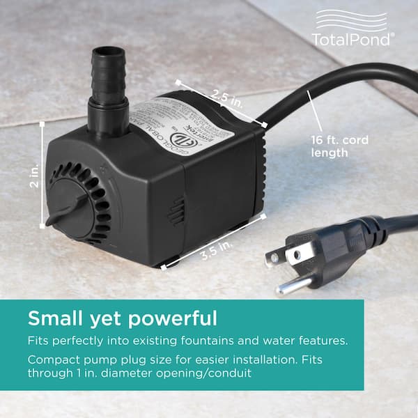 450 LPH Replacement Water Feature Pump with Light Offshoot Low Voltage :  : Garden