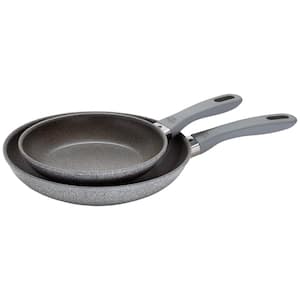 Parma Plus 2-Piece Gray Aluminum Nonstick Frying Pan Set