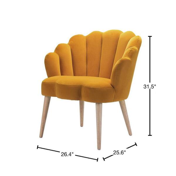 velvet mustard yellow chair