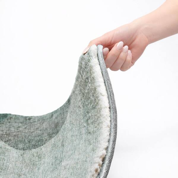 Dream Shag Premium Machine Washable Abstract ADS657 Green 8 ft. x 10 ft. Area Rug