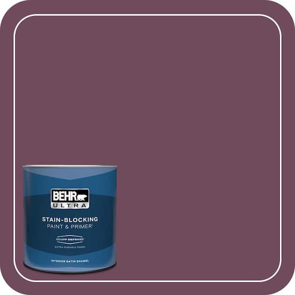 BEHR ULTRA 1 qt. #MQ1-39 Prussian Plum Extra Durable Satin Enamel Interior Paint & Primer