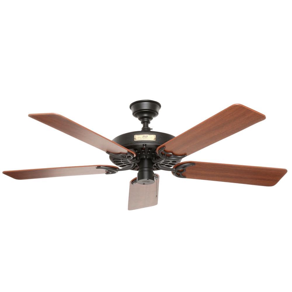 Hunter Original 52 In Indoor Outdoor Black Ceiling Fan 238 The Home Depot