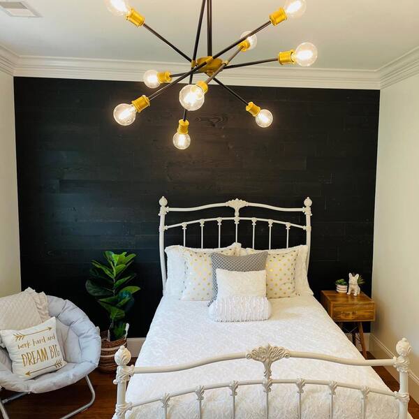 Timberchic 1/8 in. x 4 in. x 12-42 in. Peel and Stick Black Wooden
