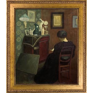 Woman Reading by Henri Matisse Versailles Gold King Framed People Oil Painting Art Print 26 in. x 30 in.