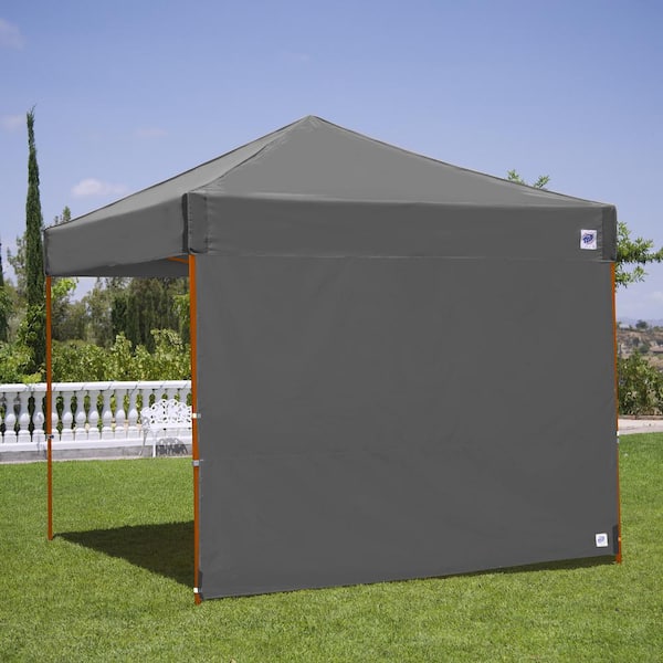 10 ft. Steel Gray Sidewall, Zipper-Free, Fits E-Z UP 10 ft. x 10 ft. Straight Leg Shelters (Not Included)