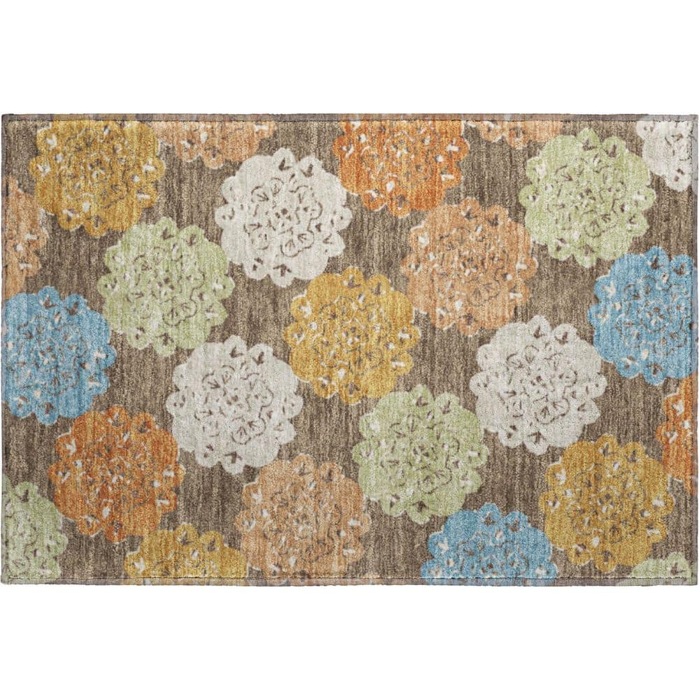 Mayfield Premium Machine Washable Abstract AMF2353 Chocolate 3 ft. x 4 ft. Area Rug price history on PriceWatchPro