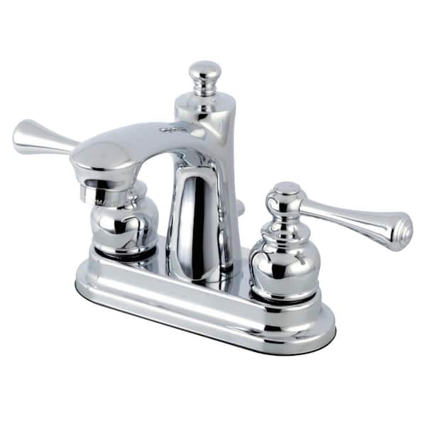 Kingston Brass Vintage 4 in. Centerset Double Handle Bathroom Faucet in Chrome