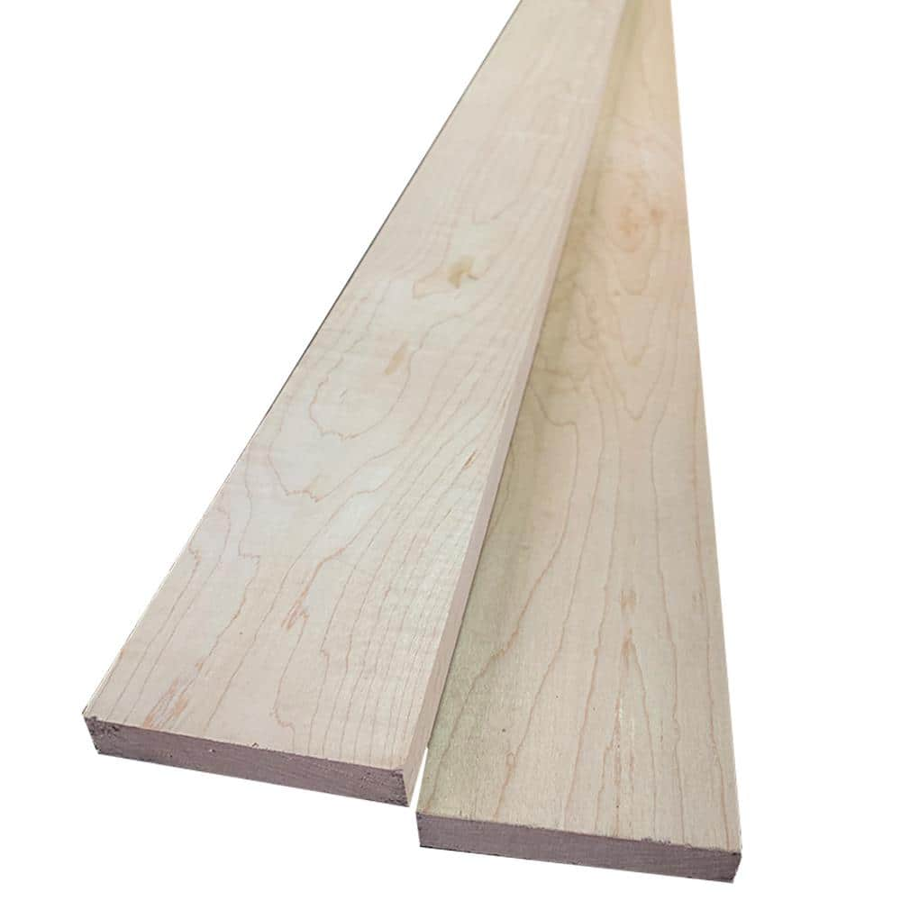 Swaner Hardwood 2 in. x 4 in. x 6 ft. Maple S4S Board OL08031672ME