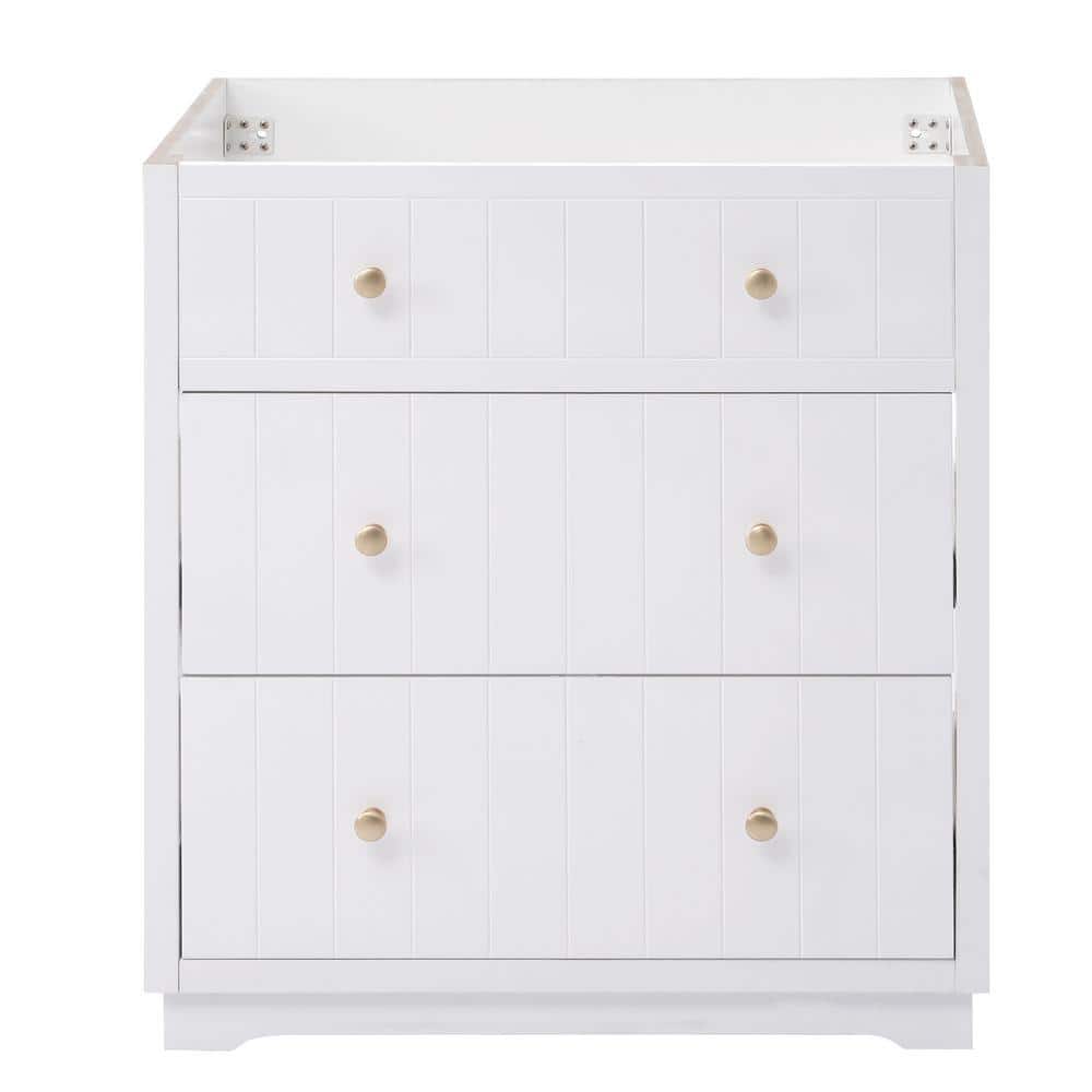 30 in. W x 17.7 in. D x 33 in. H, Bath Vanity Cabinet without Top in White 